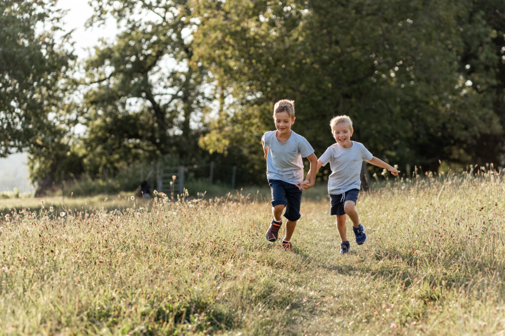 Familienshooting Fläsch Kinder Sonnenuntergang